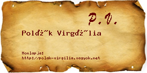 Polák Virgília névjegykártya